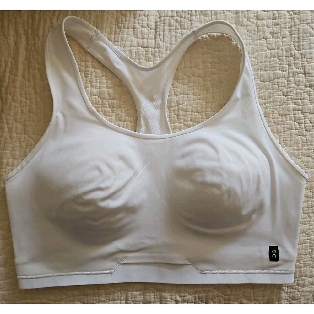 On Running - Train Bra White Molded Cup Permanent Pad Sz XL